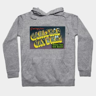 Greetings from Carlsbad Caverns National Park New Mexico, Vintage Large Letter Postcard Hoodie